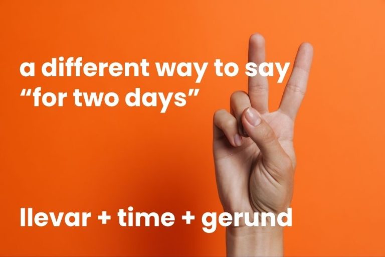 A Different Way to Say “For Two Days”