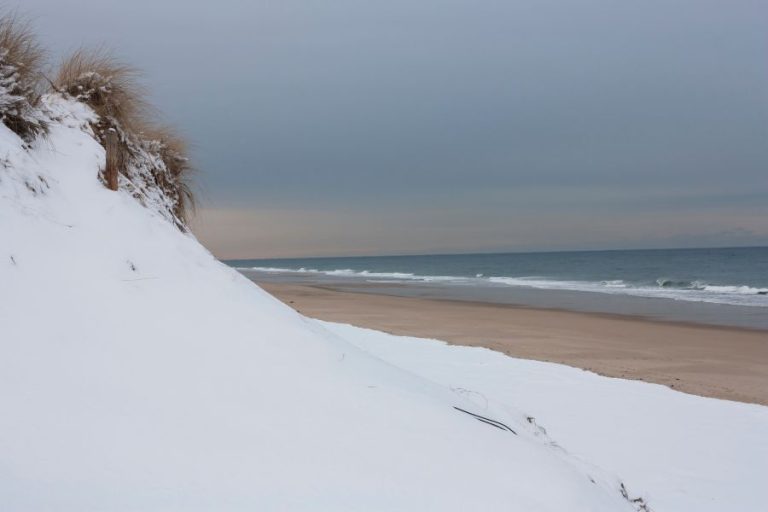 Nieve en la playa