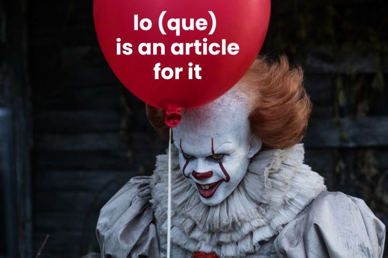 Lo (Que) is used as an Article 
